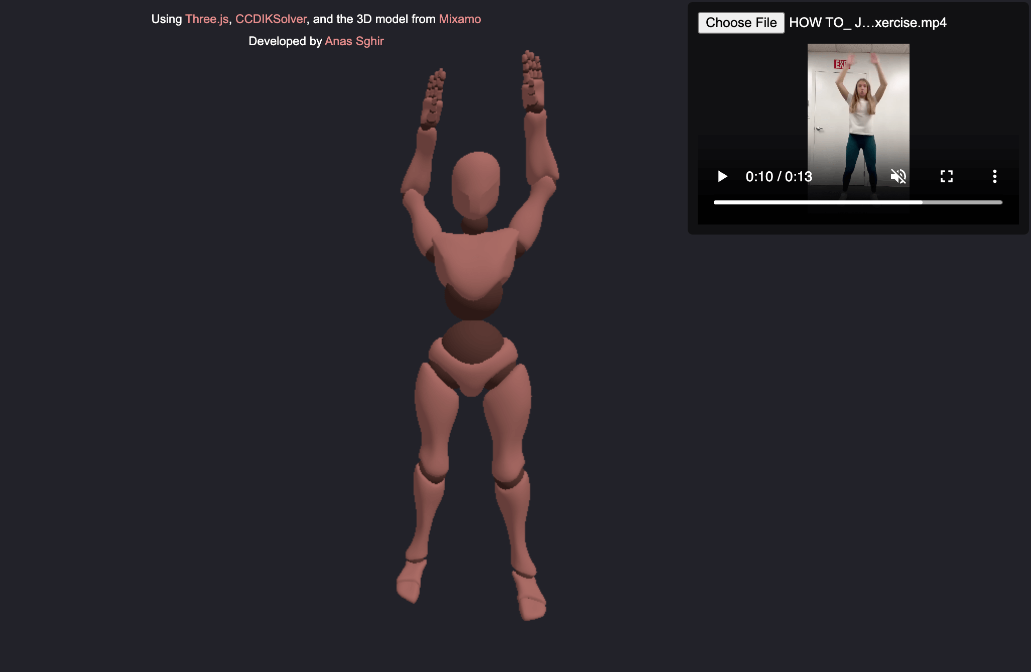 Human Pose To 3D Animation